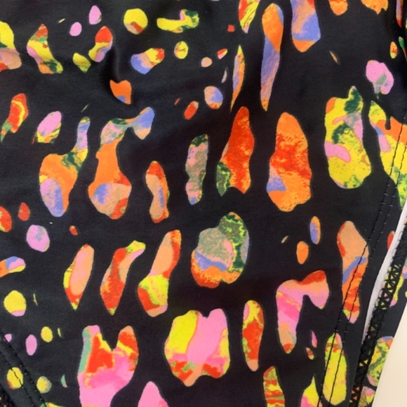 Missguided NWT Multi Leopard Tie Side Bikini Bottoms in Black Size 10 - Picture 3 of 7